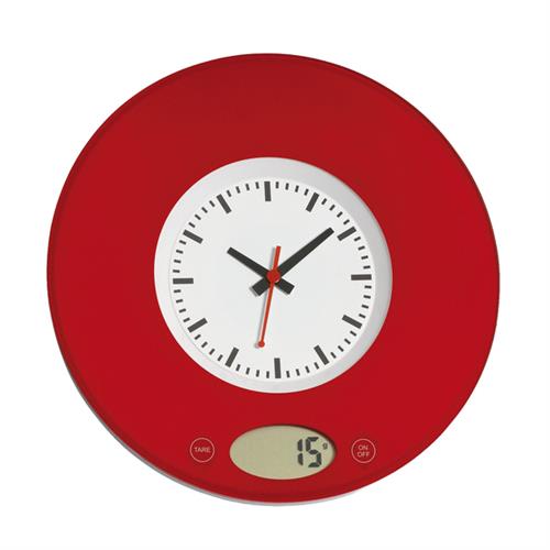 Küchenwaage TIME (rot)