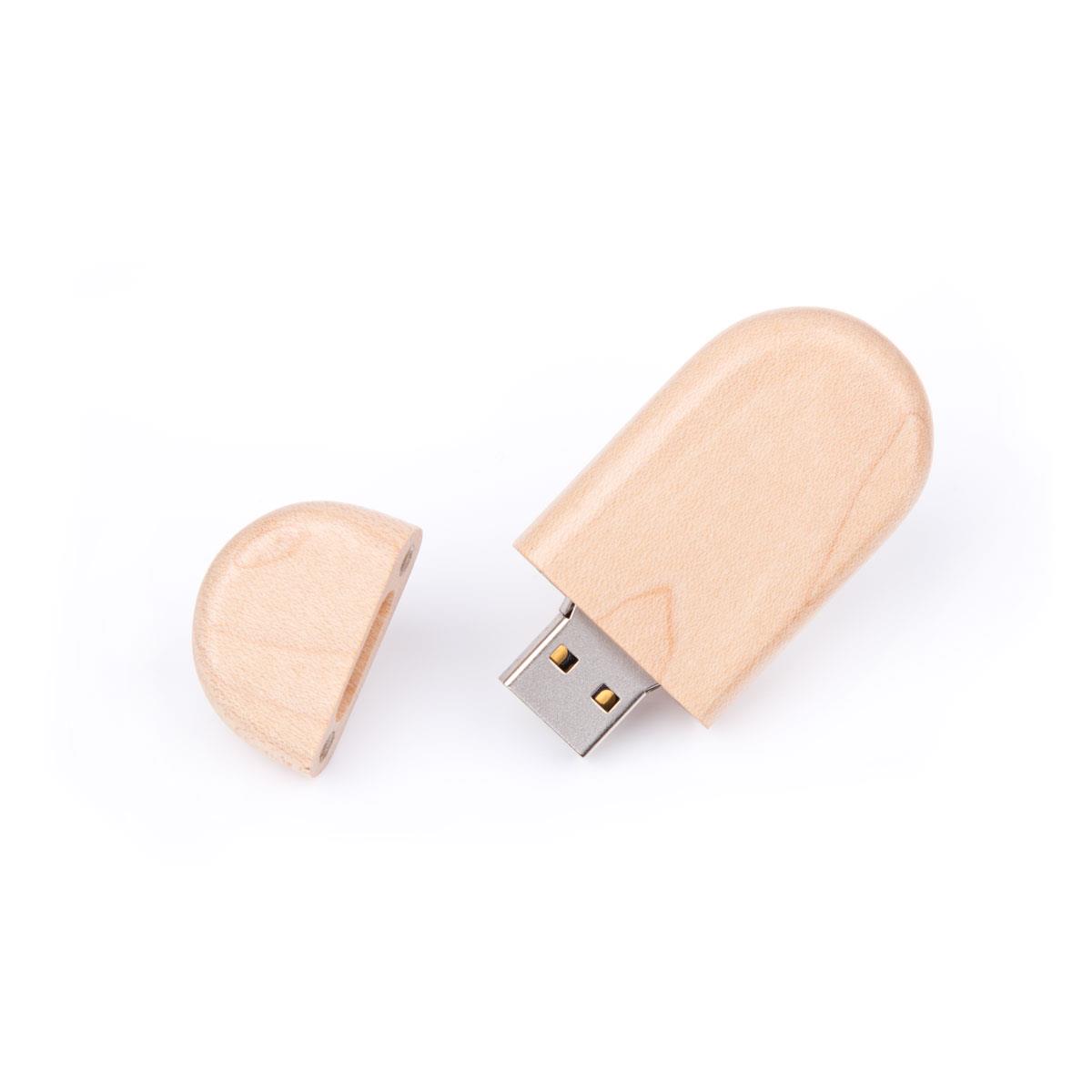 USB Stick Holz Oval 512 MB